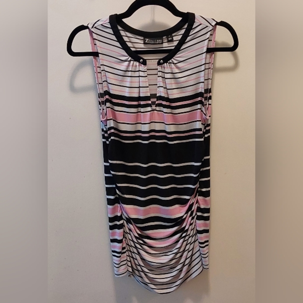 7th Avenue Design Studio Multicolor Striped Tank Top